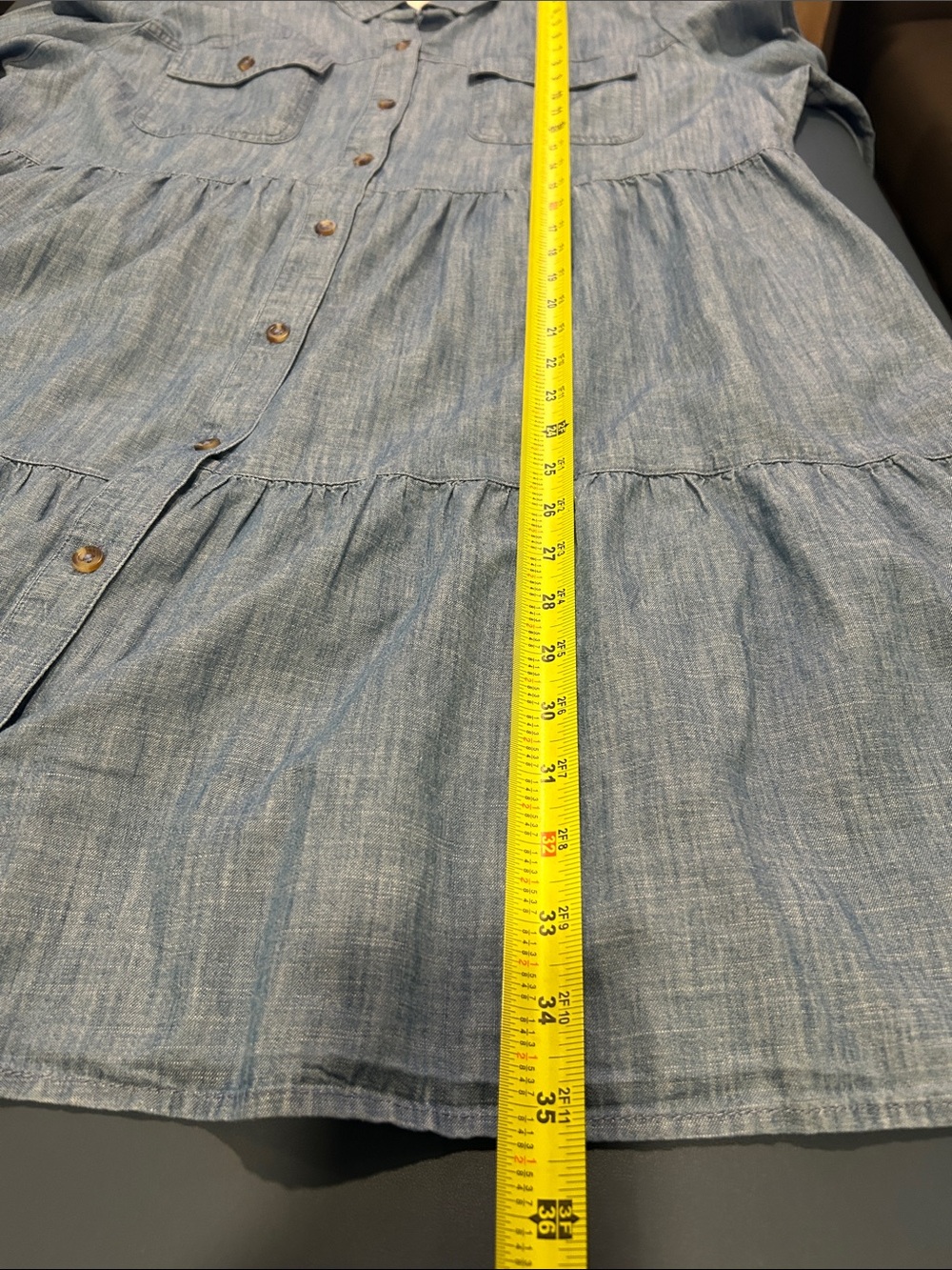 Sonoma Light Blue Denim Button-Front Shirt Dress - Picture 6 of 6